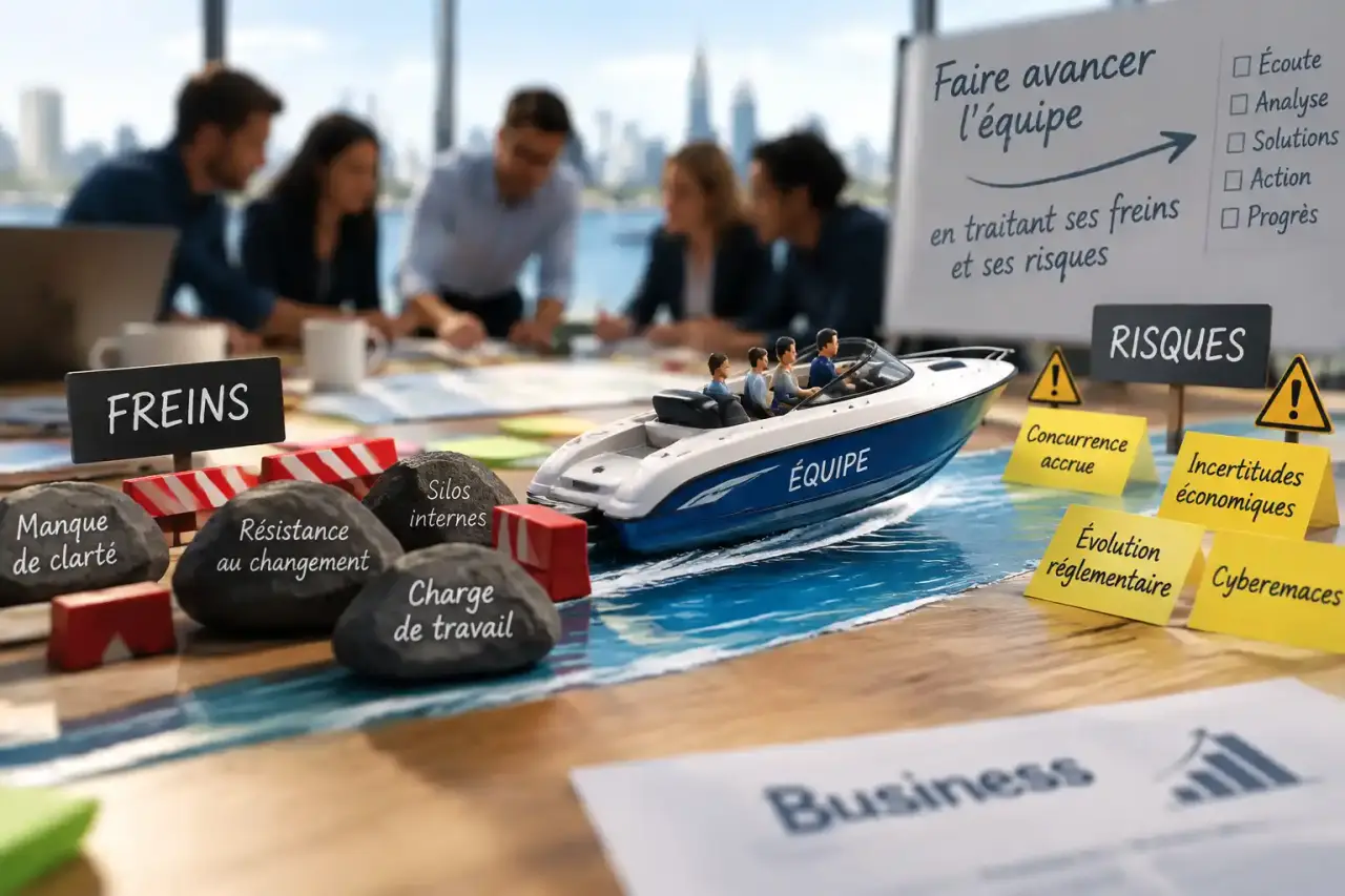 Speed boat atelier : faire avancer l’équipe en traitant ses freins et ses risques