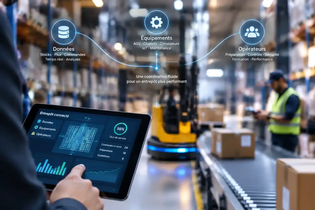 Automatisation d’entrepôt : coordonner les données, les équipements et les opérateurs
