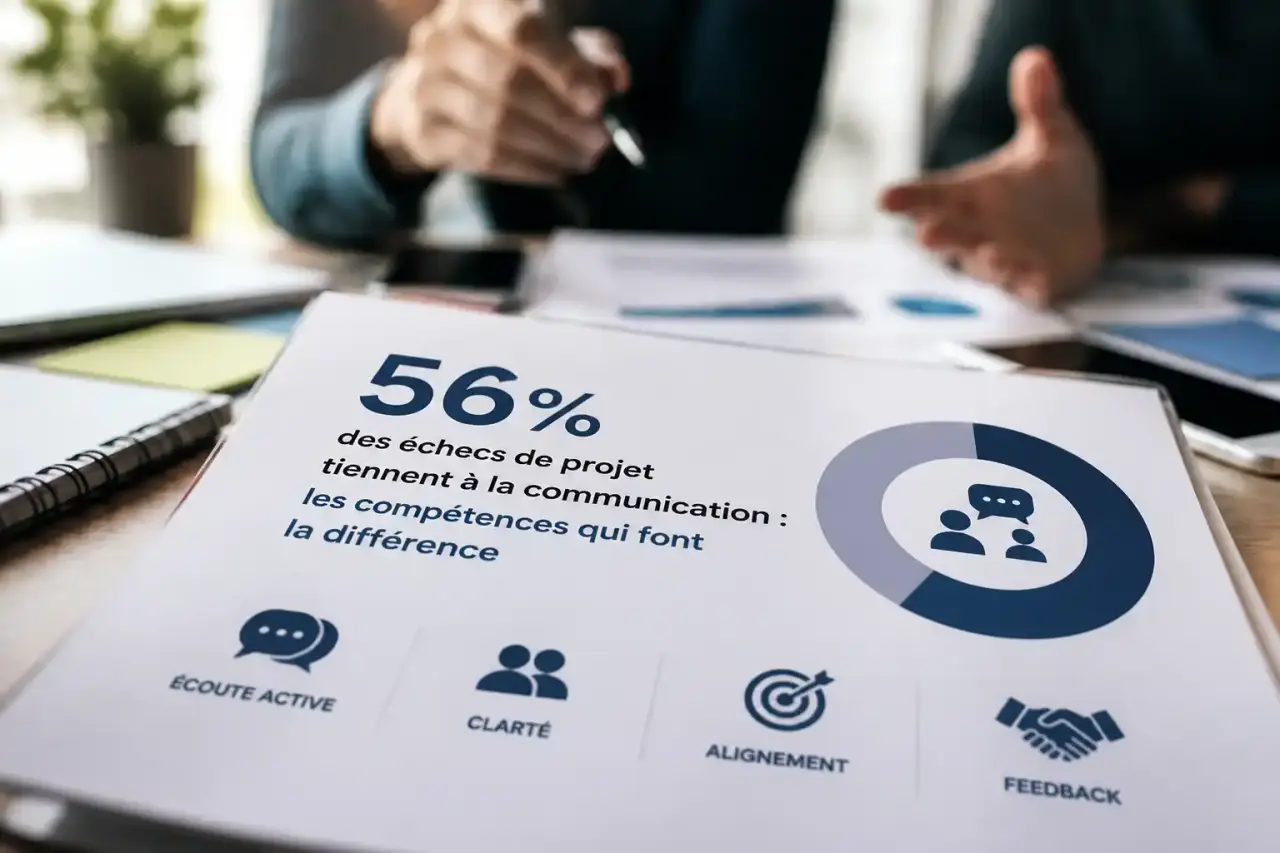 56 % des échecs de projet tiennent à la communication : les compétences qui font la différence