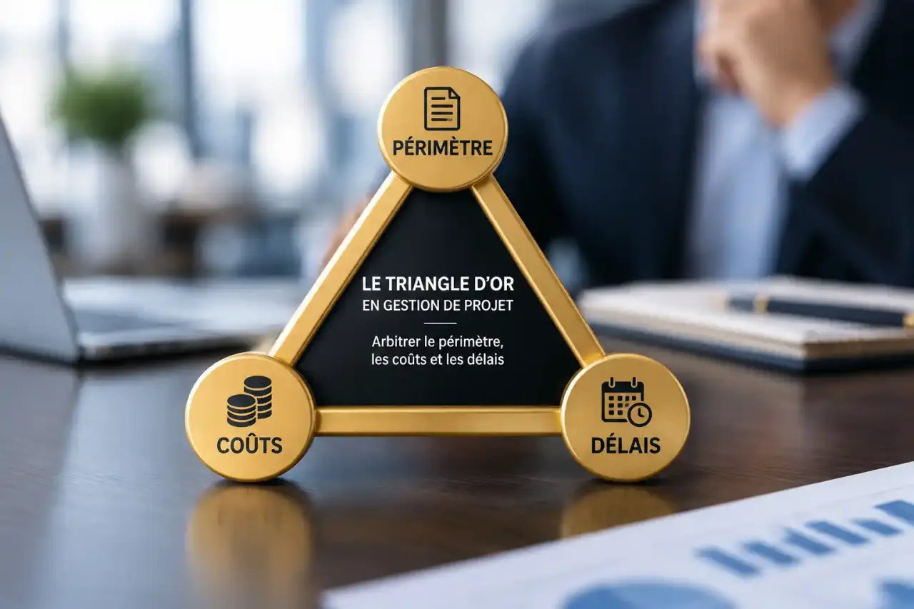 Le triangle d’or en gestion de projet : arbitrer le périmètre, les coûts et les délais