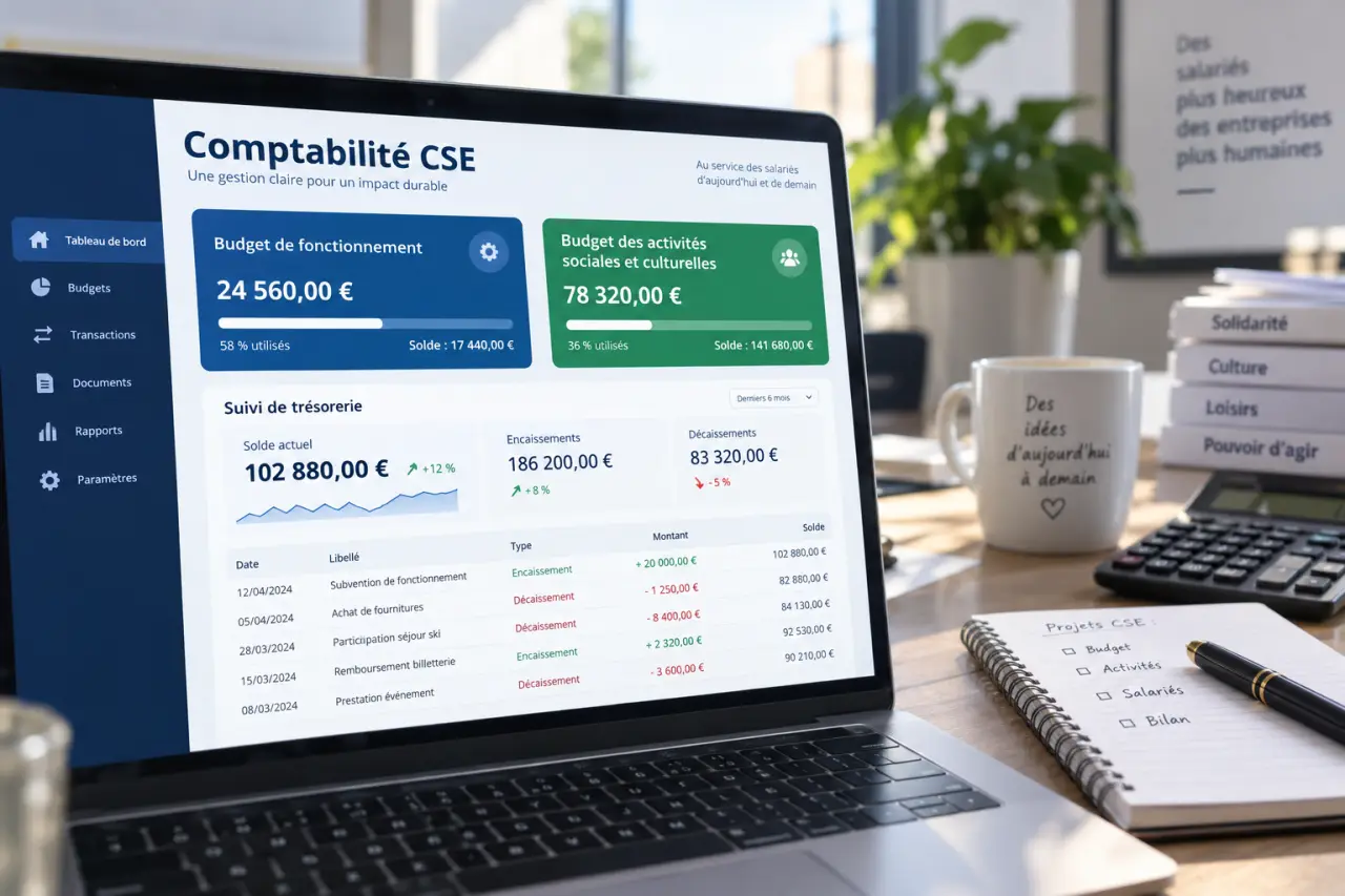 Logiciel de comptabilité CSE : séparer les budgets avant de suivre la trésorerie